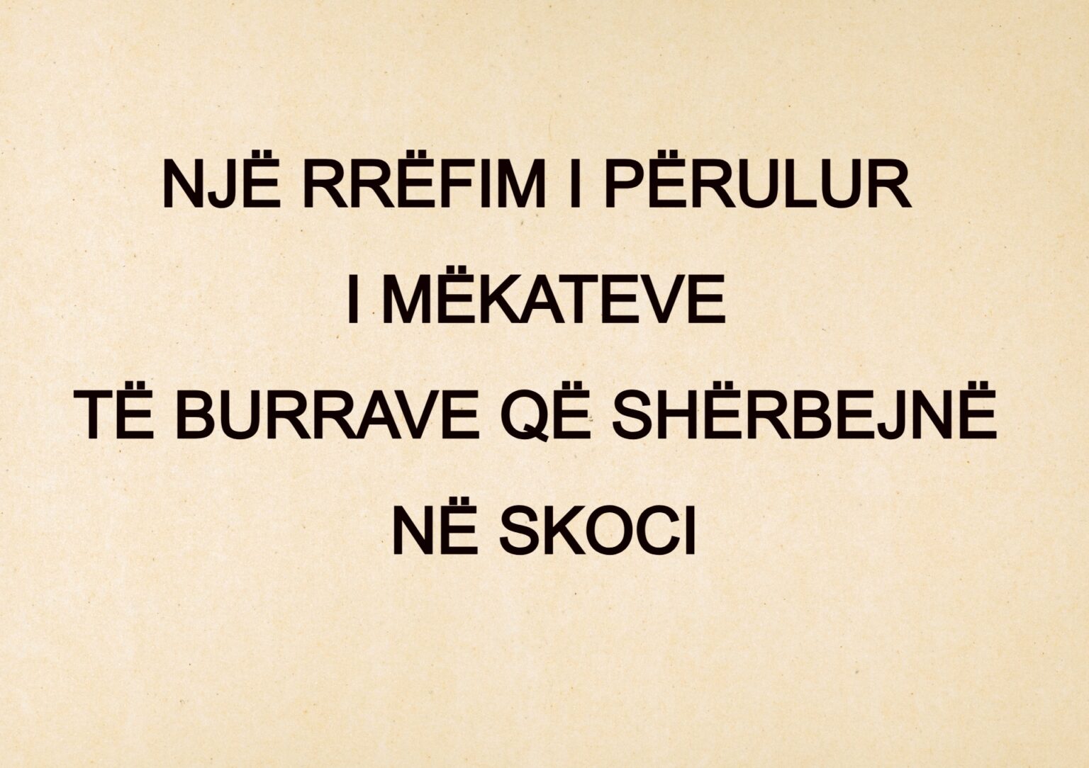Një Rrëfim i Përulur i Mëkateve të Burrave që Shërbejnë në Skoci